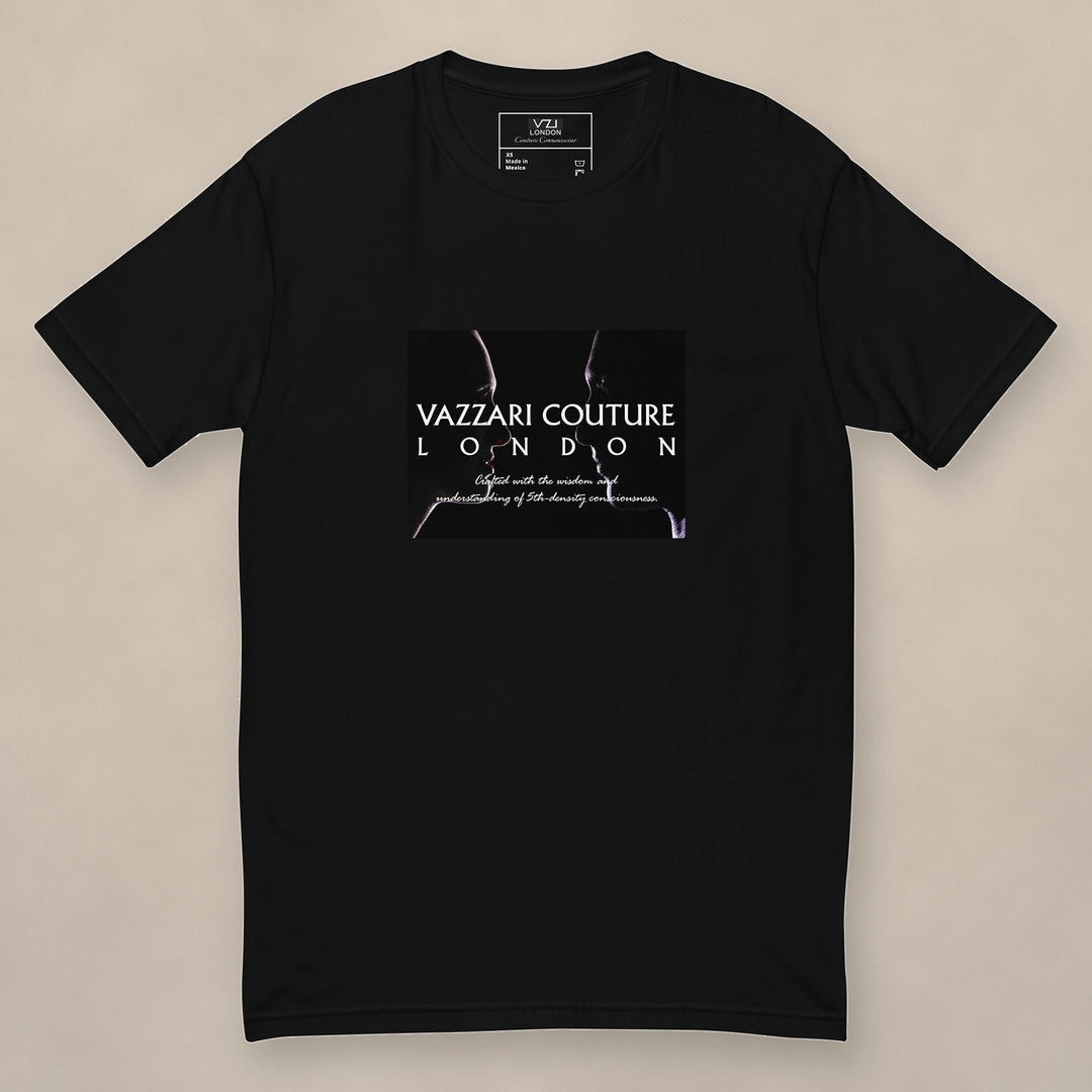 Vazzari The Confrontation Fitted Tee on beige studio wall