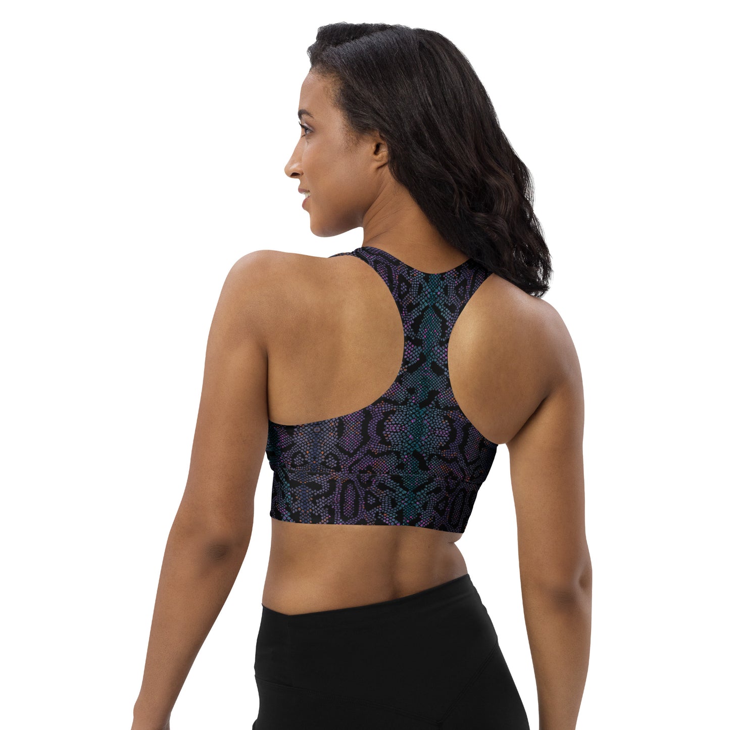 Ophidian Mauv : Longline Sports Bra - SuperSport, Endurance Series, Double-layered waistline band
