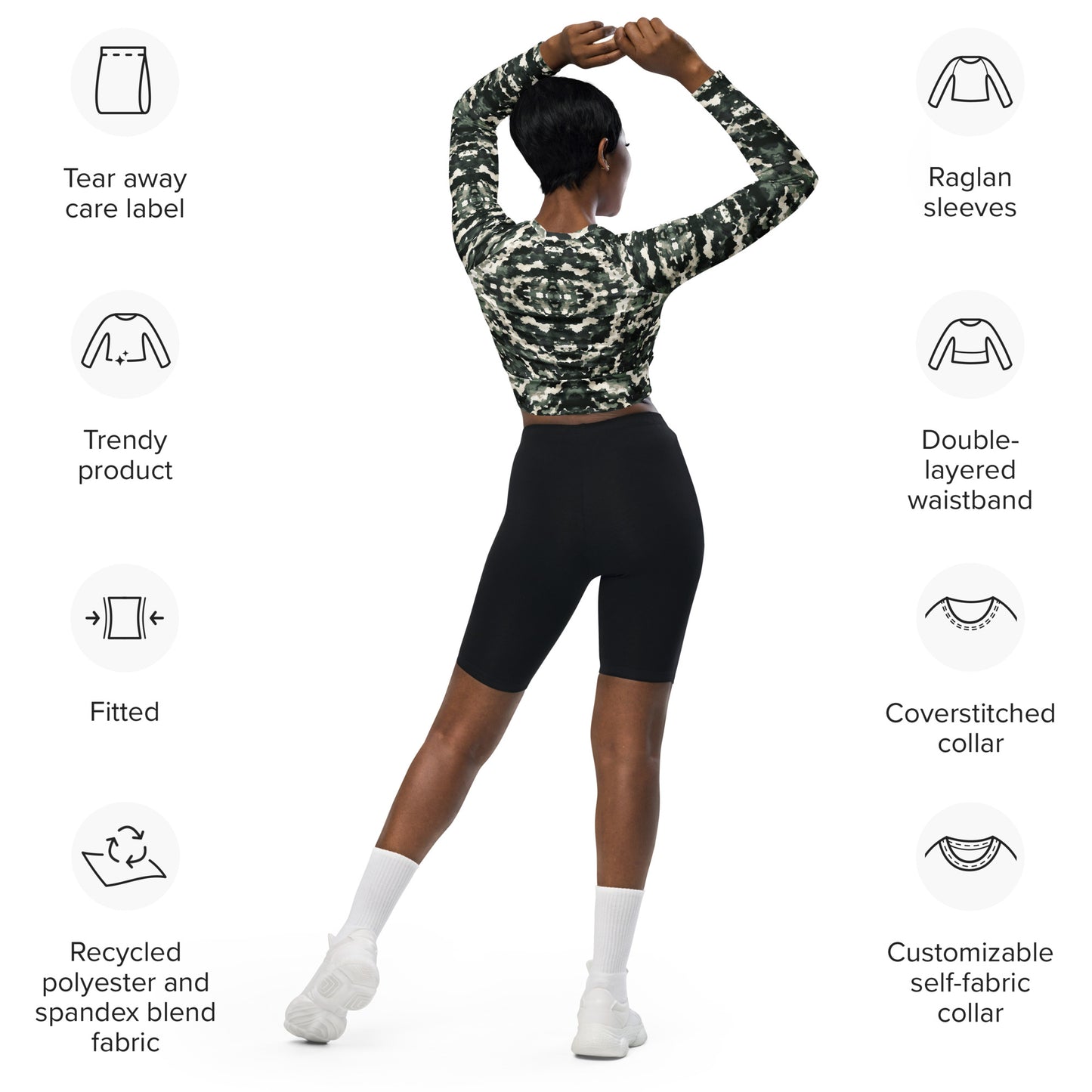 VZI Long Sleeve Crop Top