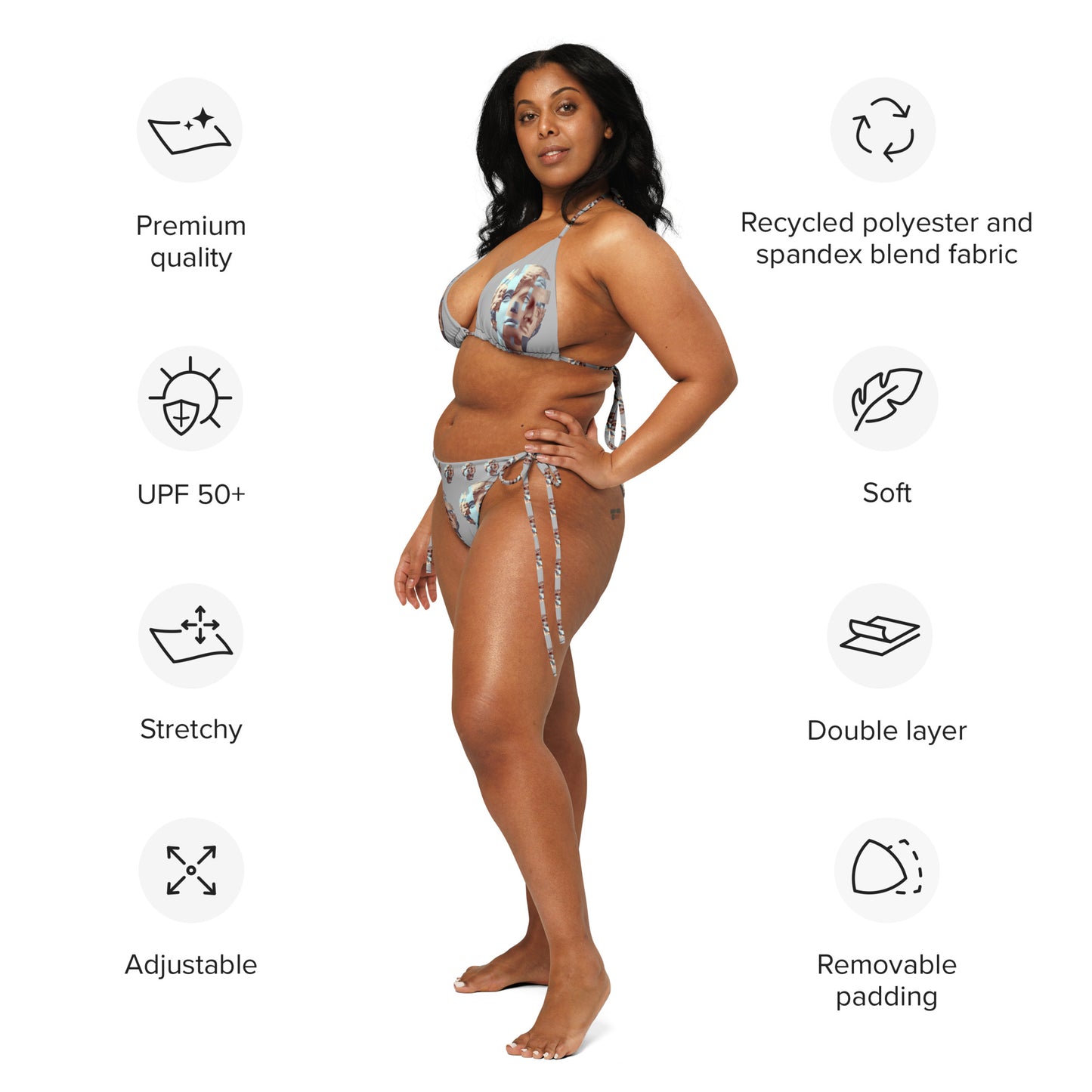 Janus Duplicitous: String Bikini - VZI Beachwear, Set, Removable padding, Soft and Strechy