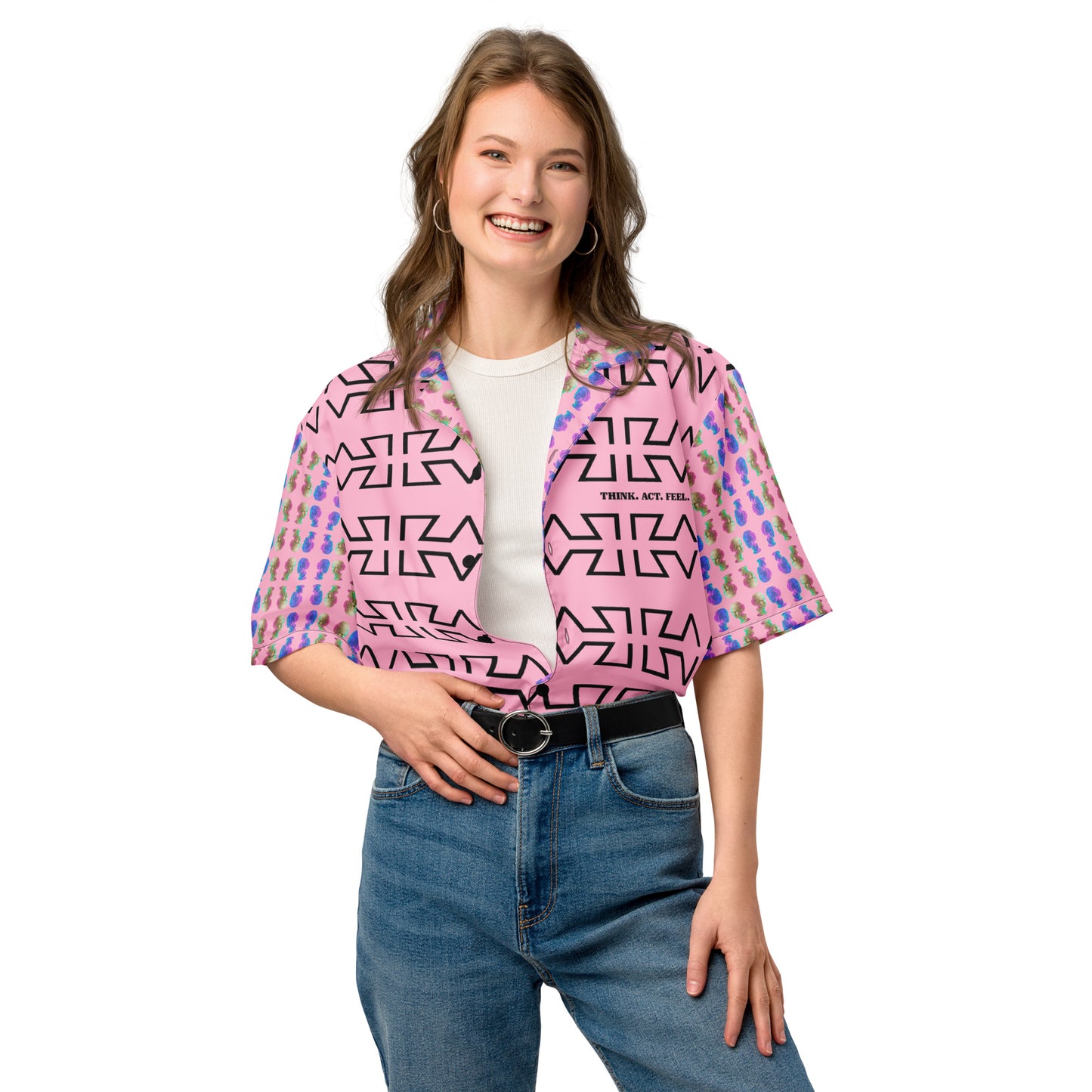 Unisex Button Shirt by Futuristic Industries — the Cotton Candy drop.