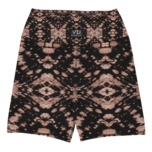 Bordeaux Enclave: Yoga Shorts For Women's: - SuperSport, Endurance Series, High waistband, Inner pocket