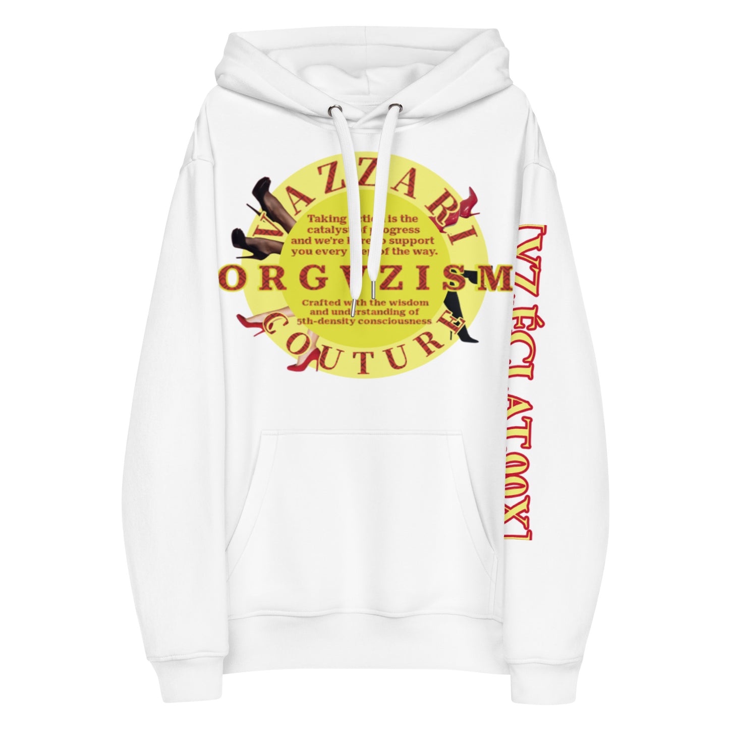 O R G V Z I S M: Unisex Blanc Eclat Hoodie - Organic Hoodie - VAZZARI - VZI