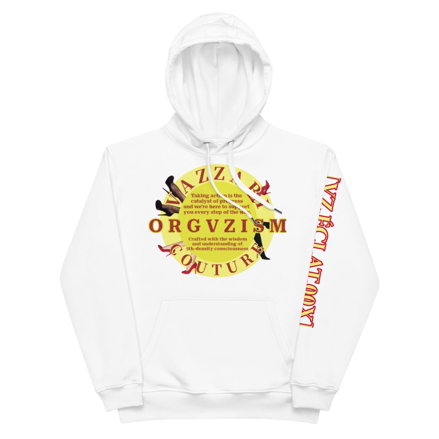 O R G V Z I S M: Unisex Blanc Eclat Hoodie - Organic Hoodie - VAZZARI - VZI