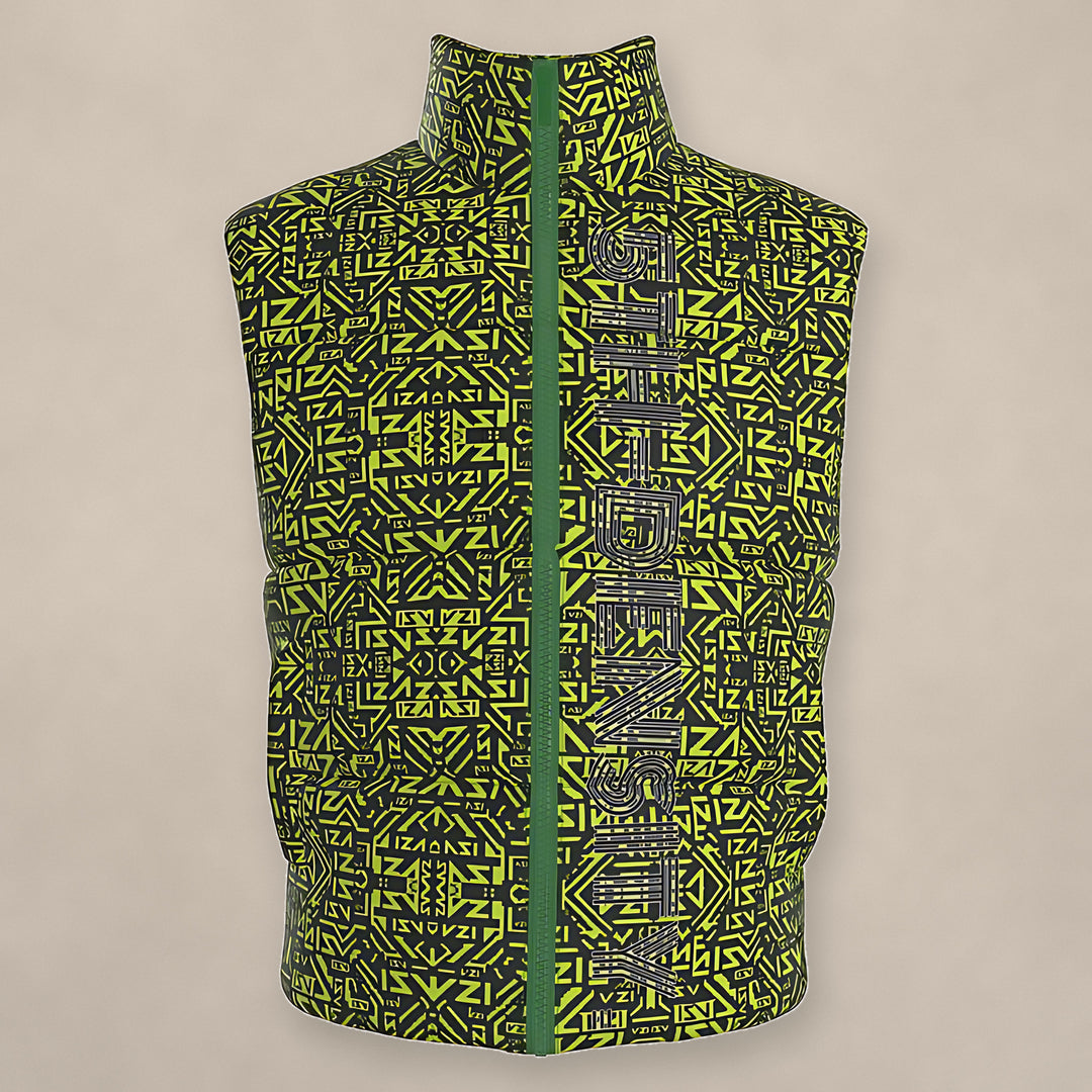 Vazzari Forged Gilet 5th Density III on beige studio wall