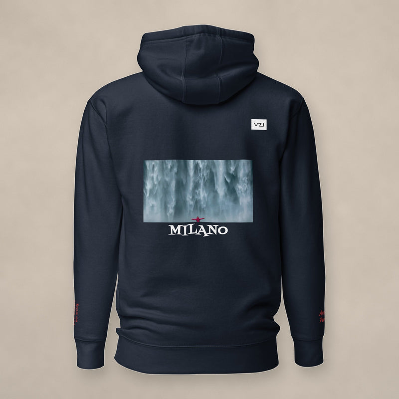 Vazzari Ardentis hoodie in navy, studio product shot