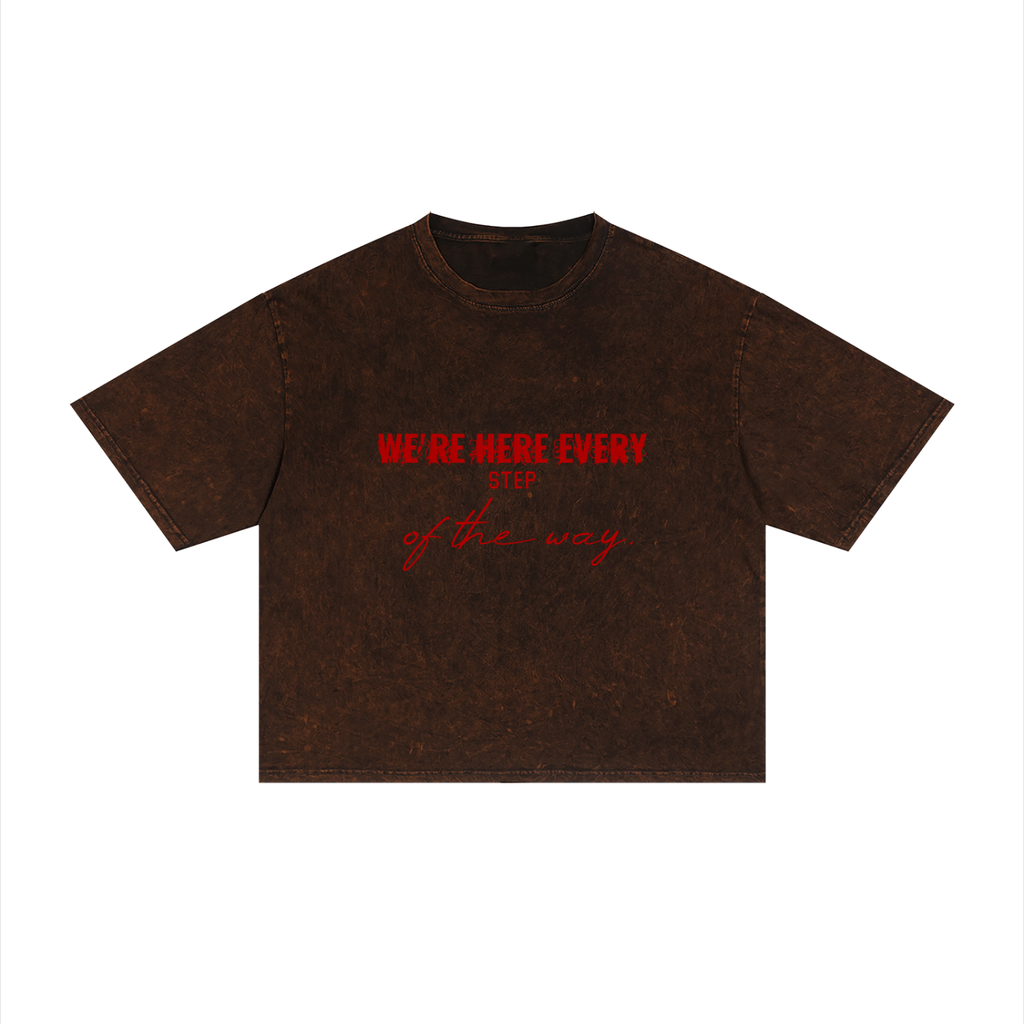 Unisex Mineral Wash Boxy T-Shirt - We're here every step of the way