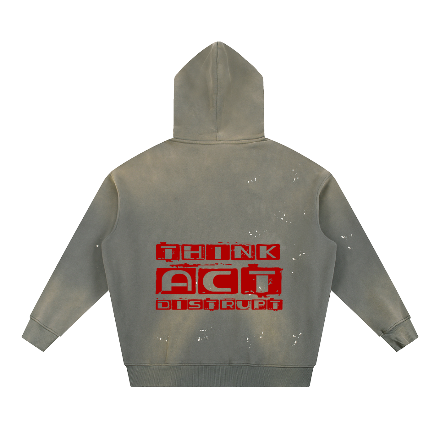 Vintage Washed Frayed Fleece Hoodie - VAZZARI - Unisex