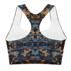 Teal Twilight: Longline Sports Bra - SuperSport, Endurance Series, Double-layered waistline band, Longline silhouette