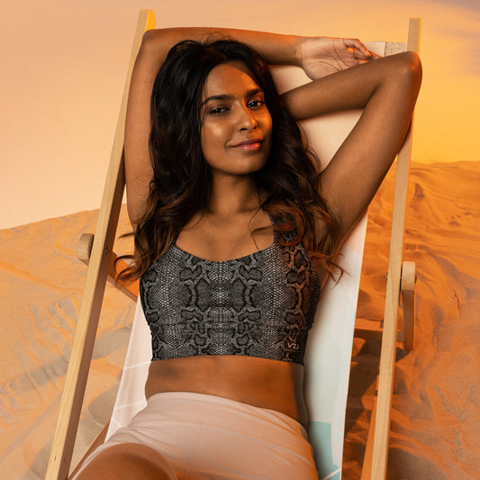 Ophidian Nova: Longline Sports Bra - SuperSport, Endurance Series, Double-layered waistline band