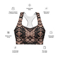 Bordeaux Enclave: Longline Sports Bra - SuperSport, Endurance Series, Double-layered waistline band