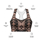 Bordeaux Enclave: Longline Sports Bra - SuperSport, Endurance Series, Double-layered waistline band
