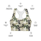 Ammo Attire: Longline Sports Bra - SuperSport, Endurance Series, Double-layered waistline band