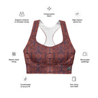 Crimson Deities : Longline Sports Bra - SuperSport, Endurance Series, Double-layered waistline band