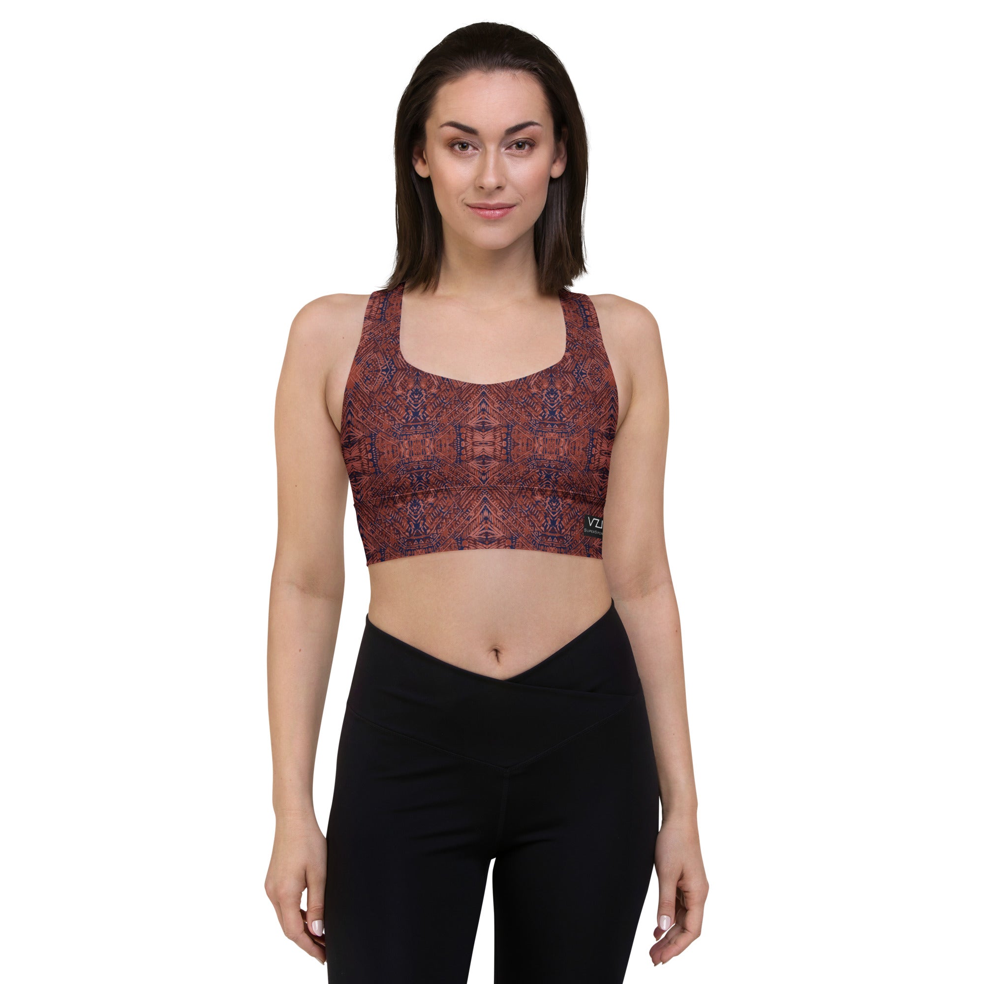 Crimson Deities : Longline Sports Bra - SuperSport, Endurance Series, Double-layered waistline band
