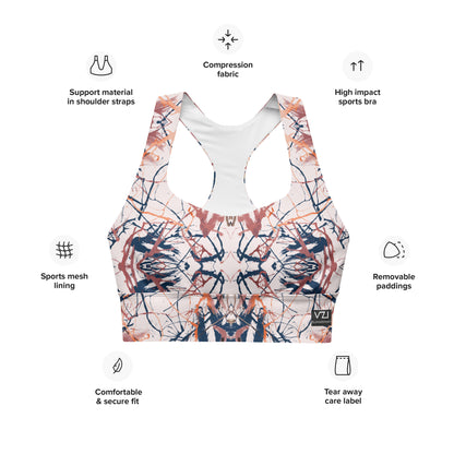 Cybernetic 2075 : Longline Sports Bra - SuperSport, Endurance Series, Double-layered waistline band