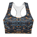Teal Twilight: Longline Sports Bra - SuperSport, Endurance Series, Double-layered waistline band, Longline silhouette