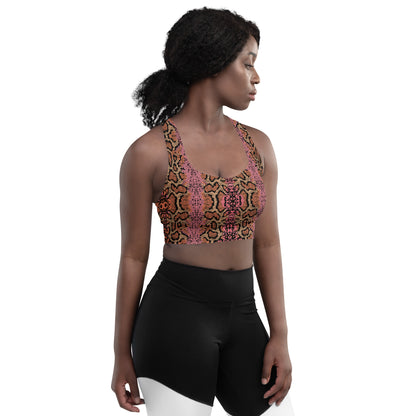 Obscure Revival : Longline Sports Bra - SuperSport, Endurance Series, Double-layered waistline band