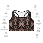 Bordeaux Enclave - Padded Sports Bra: Removable Padding, Scoop neckline and racerback