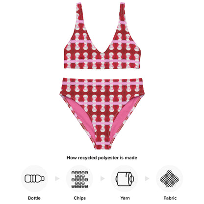 VZI Beachwear-Set – Bikini mit hoher Taille + BH: Smarter Anlass, der Statuenhafte
