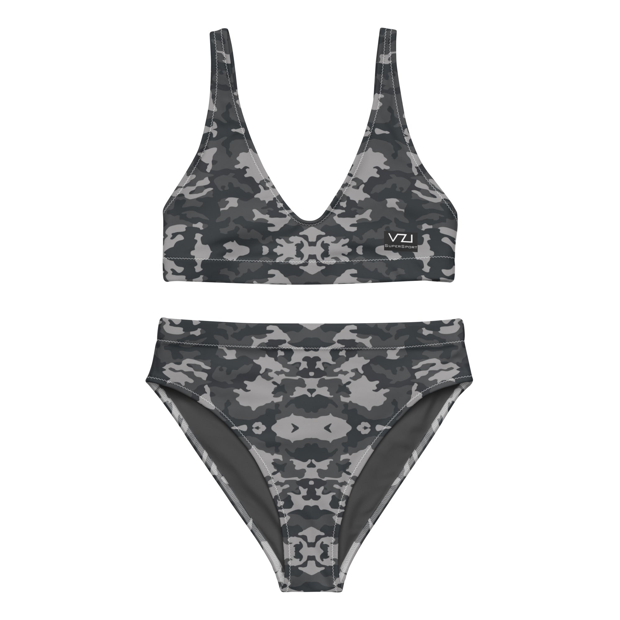 VZI Beachwear: Set – Bikini mit hoher Taille + BH: Army 2075, Smart Occasion