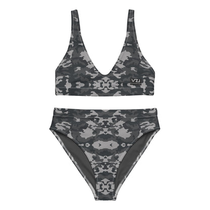 VZI Beachwear: Set - High-Waisted Bikini + Bra: Army 2075, Smart Occasion