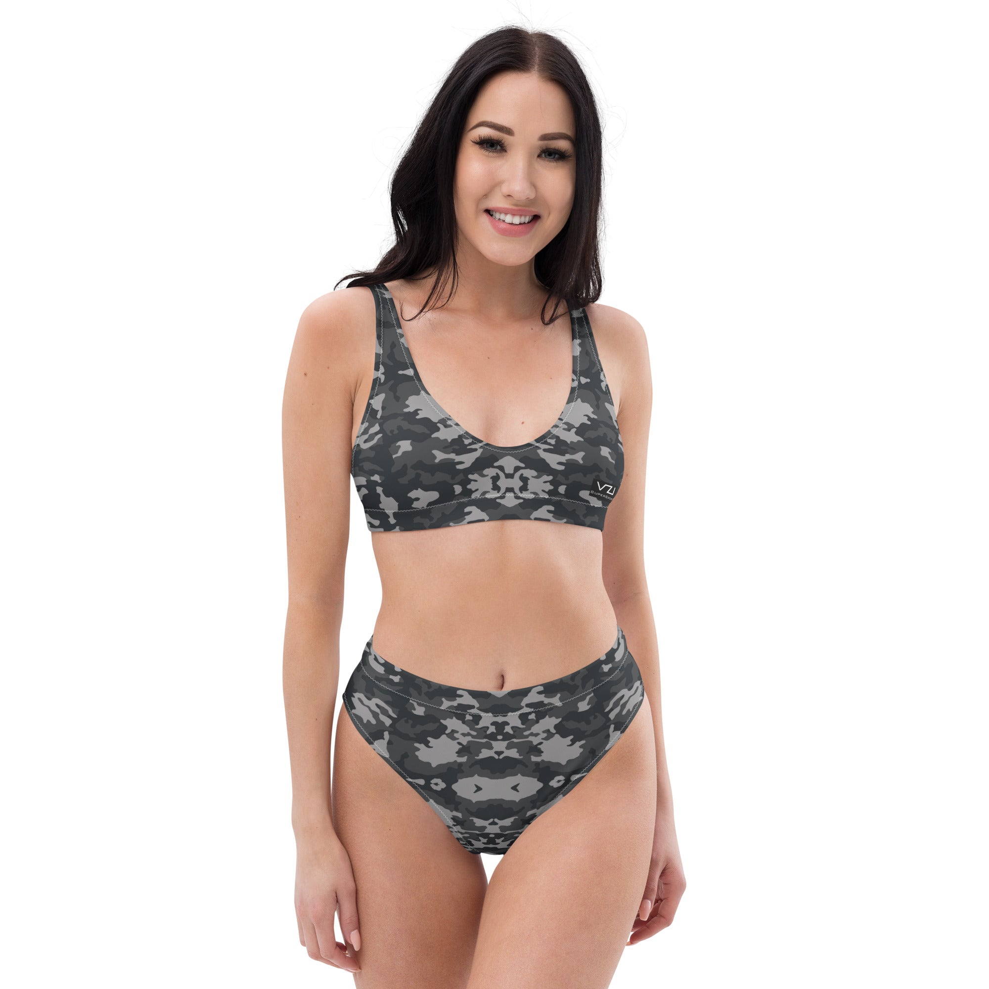 VZI Beachwear: Set – Bikini mit hoher Taille + BH: Army 2075, Smart Occasion