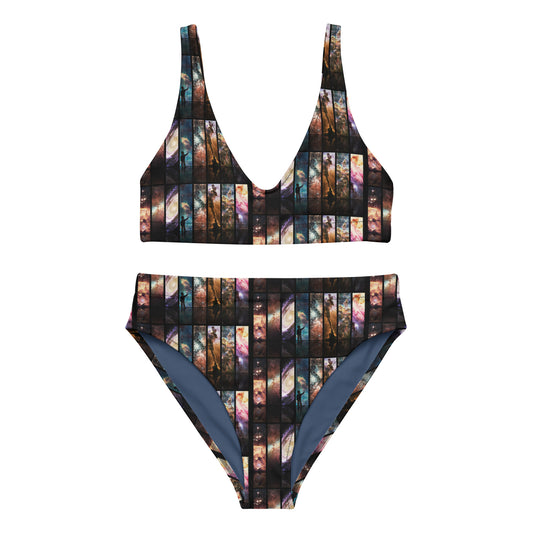VZI Beachwear: Set – Bikini mit hoher Taille + BH: Smart Occasion, The Cosmos