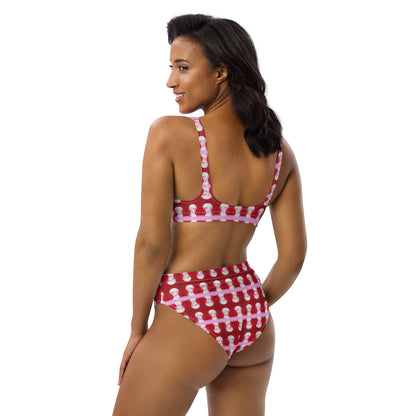 VZI Beachwear-Set – Bikini mit hoher Taille + BH: Smarter Anlass, der Statuenhafte