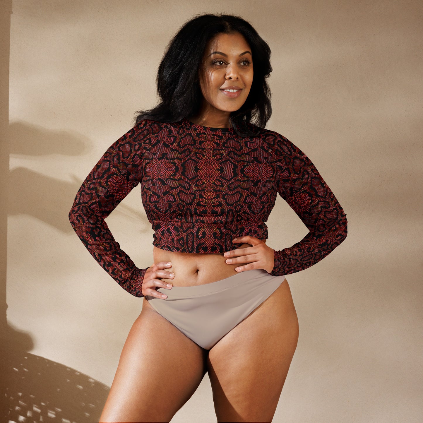VZI Long Sleeve Crop Top