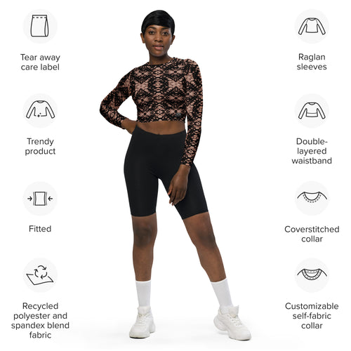 VZI Long Sleeve Crop Top