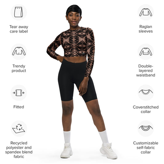 VZI Long Sleeve Crop Top