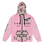 Cotton Candy: TEDDY . LIP [[VZI_LAB]]: eco-intelligence GraphiCore™ Unisex Zip Hoodie- Futuristic Fleece, Hyper-Soft Recycled, Graphic-Heavy, Mesh Hybrids, GRS + OEKO-TEX® certified, Digital Aesthetics.