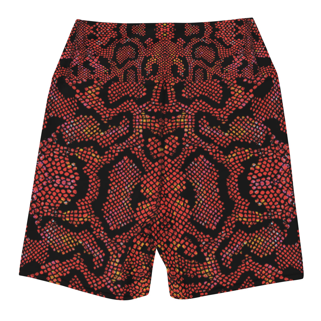 Crimson Serpent: Shorts For Women's: - SuperSport, Endurance Series, High waistband, Inner pocket