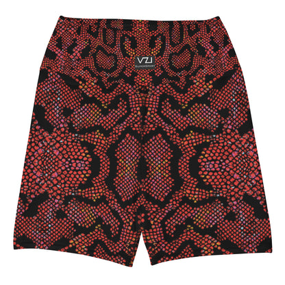Crimson Serpent: Shorts For Women's: - SuperSport, Endurance Series, High waistband, Inner pocket
