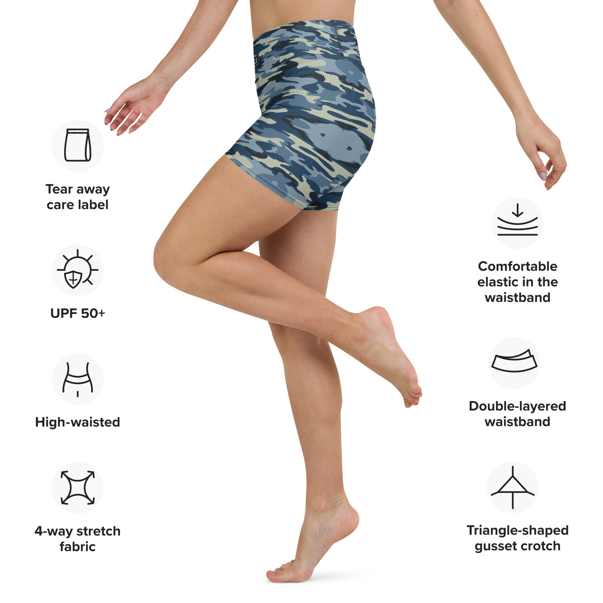 Tactical Navy: Shorts For Women's: - SuperSport, Endurance Series, High waistband, Inner pocket