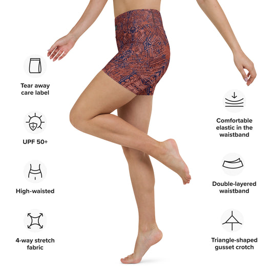 Crimson Deities: Yoga Shorts For Women's: - SuperSport, Endurance Series, High waistband, Inner pocket