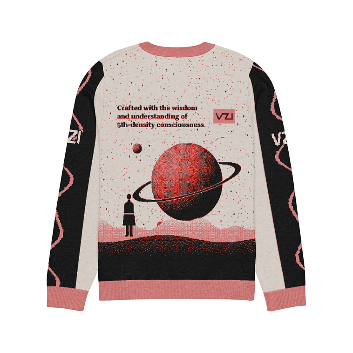 Vazzari Born On Mars Knit – Signal – back view – clean studio shot