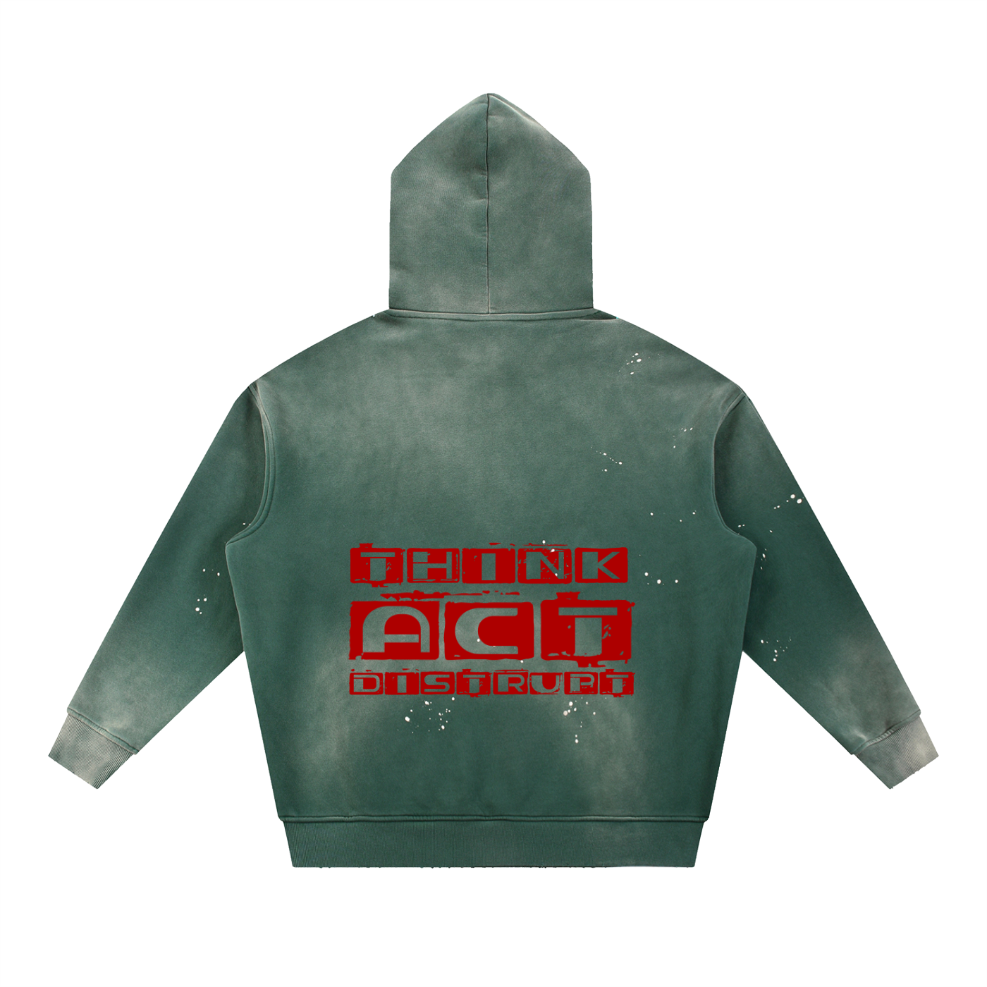 Vintage Washed Frayed Fleece Hoodie - VAZZARI - Unisex