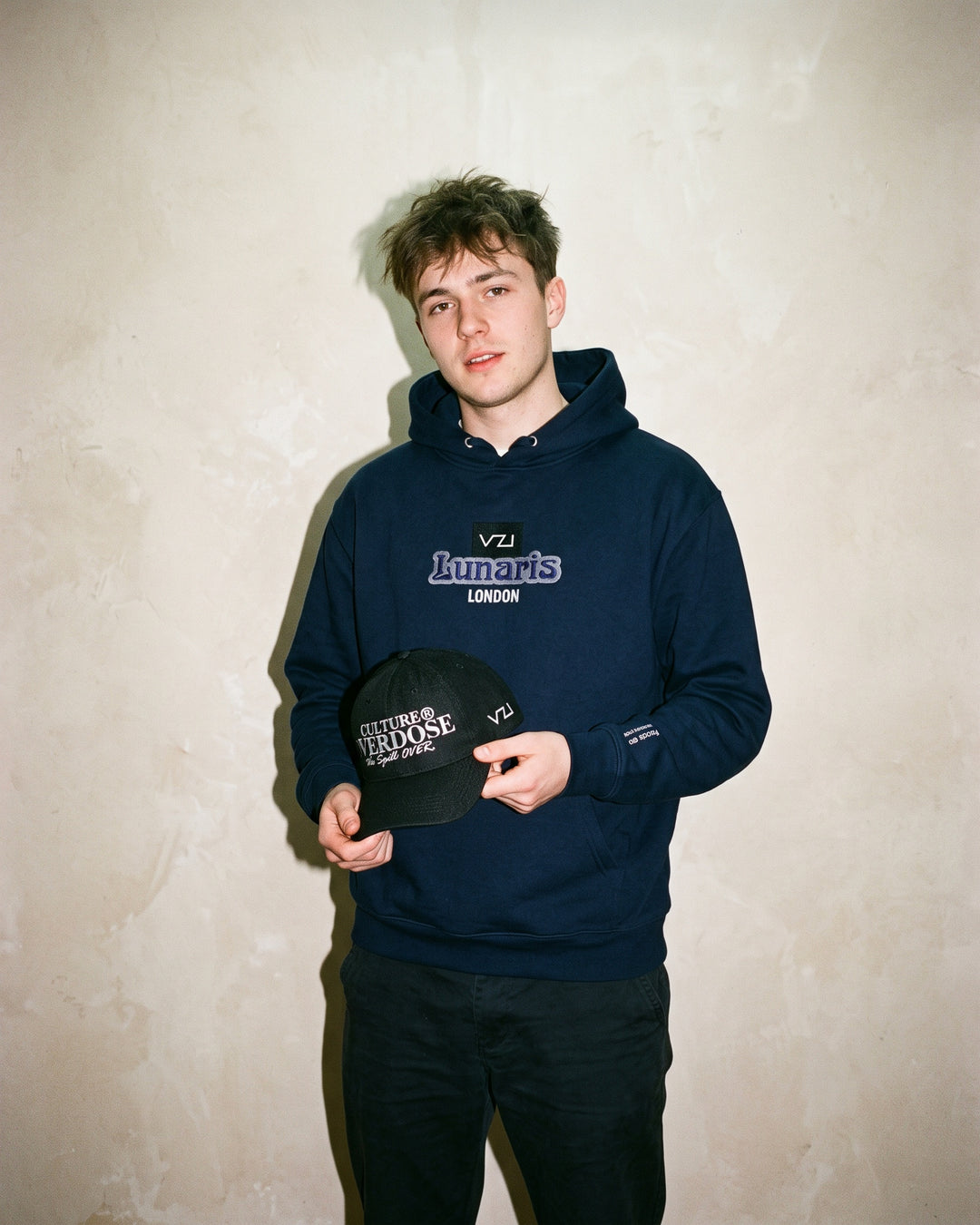 Vazzari Lunaris Hoodie worn by model (man)