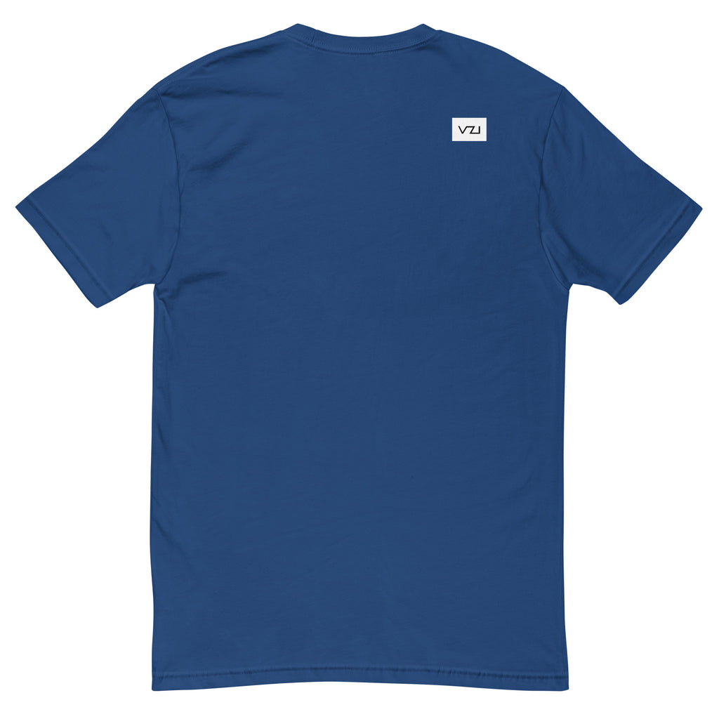 VZI Couture: Men's Fitted T-Shirt - Digital Meditation, Smart Casual, Streetwear