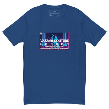 VZI Couture: Men's Fitted T-Shirt - Digital Meditation, Smart Casual, Streetwear