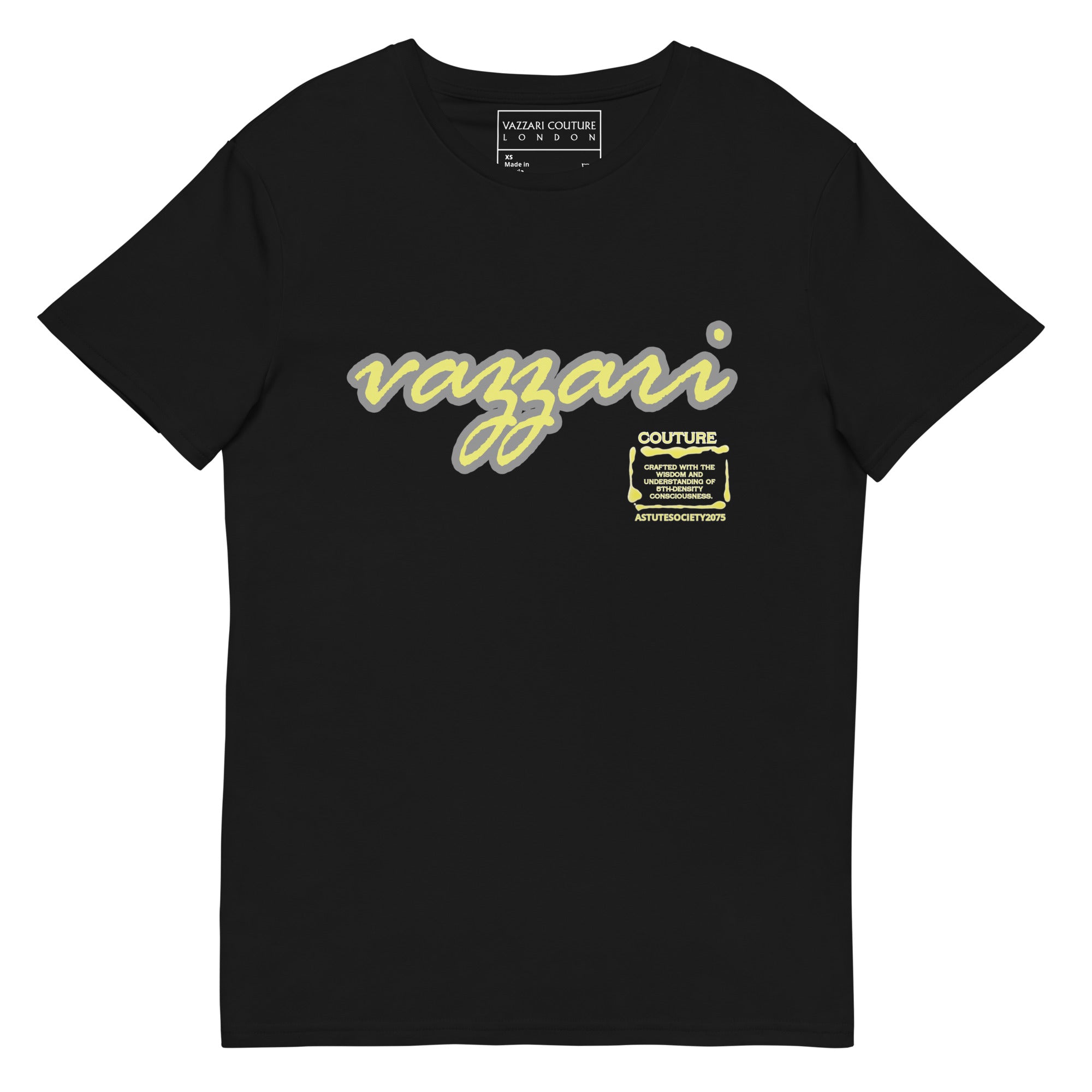 Vazzari Couture, Astute Society2075 - T-Shirt For Men's - Premium Cotton - Super Cotton, Smart Casual, Streetwear, High-End Couture