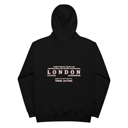 Trauma Bonding: Unisex Nouveau Noir Hoodie - Organic Hoodie: Smart Casual, Streetwear, Couture Statement, Fashion 2075