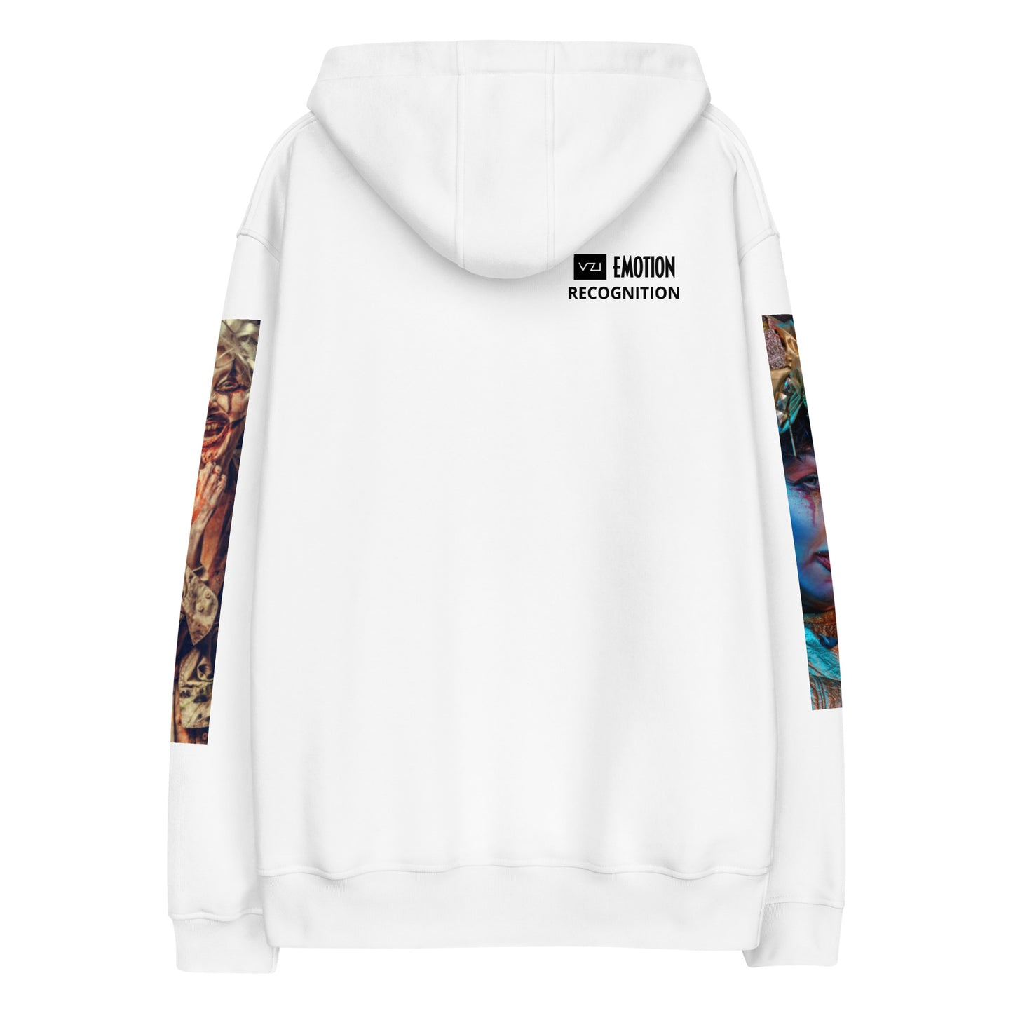Polyamory: Unisex Blanc Eclat Hoodie - Organic Hoodie: Smart Casual, Streetwear, Couture Statement, Fashion 2075