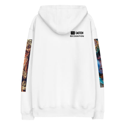 Polyamory: Unisex Blanc Eclat Hoodie - Organic Hoodie: Smart Casual, Streetwear, Couture Statement, Fashion 2075