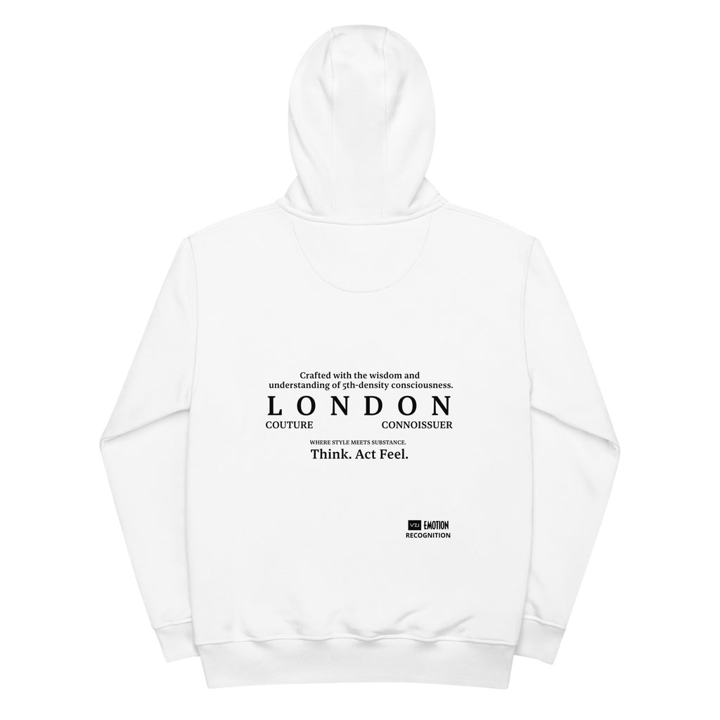 Trauma Bonding: Unisex Blanc Eclat Hoodie - Organic Hoodie: Smart Casual, Streetwear, Couture Statement, Fashion 2075