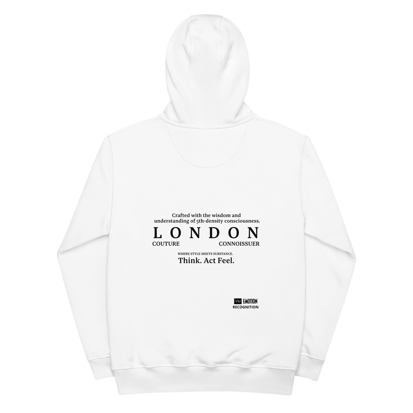 Trauma Bonding: Unisex Blanc Eclat Hoodie - Organic Hoodie: Smart Casual, Streetwear, Couture Statement, Fashion 2075