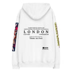 Trauma Bonding: Unisex Blanc Eclat Hoodie - Organic Hoodie: Smart Casual, Streetwear, Couture Statement, Fashion 2075