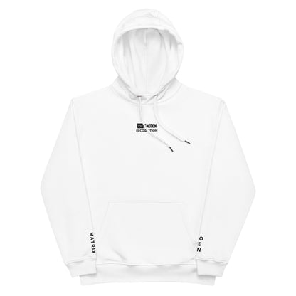 Advance Matrix: Unisex Blanc Eclat Hoodie - Organic Hoodie: Smart Casual, Streetwear, Couture Statement, Fashion 2125